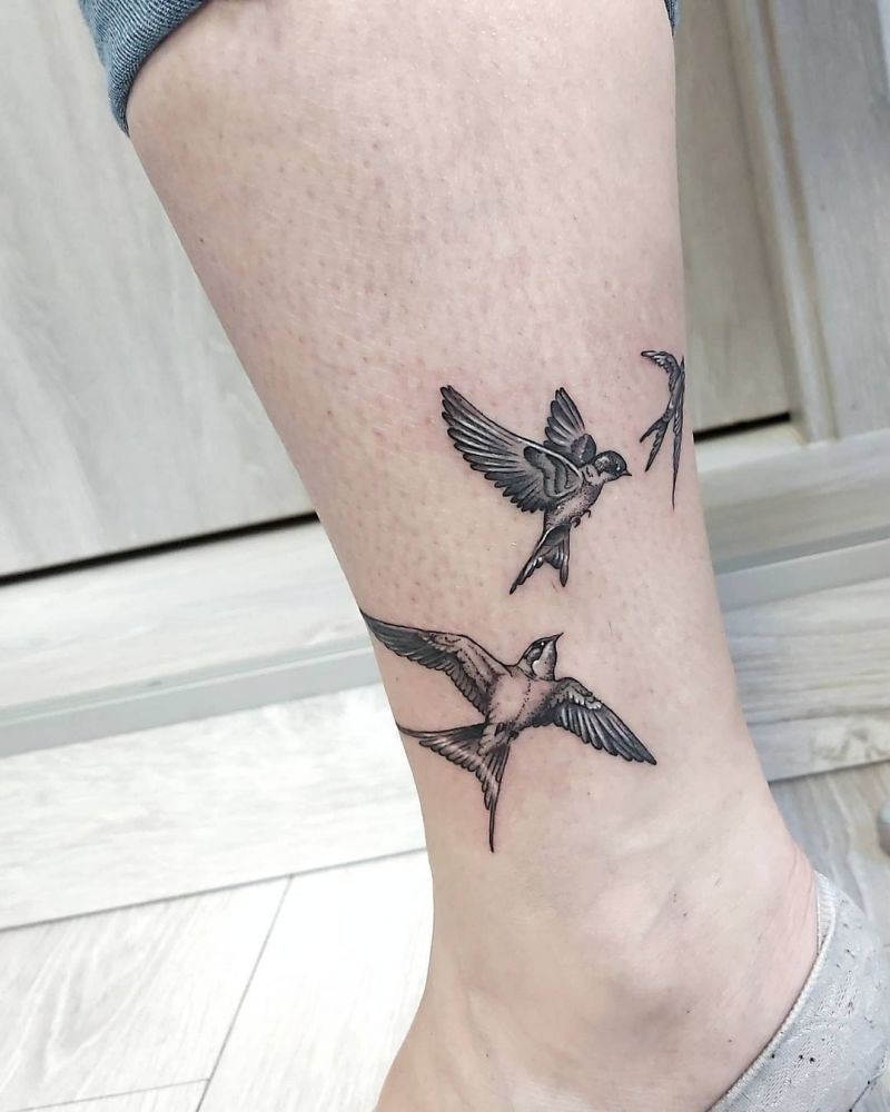 30 Pretty Three Birds Tattoos You Must Love
