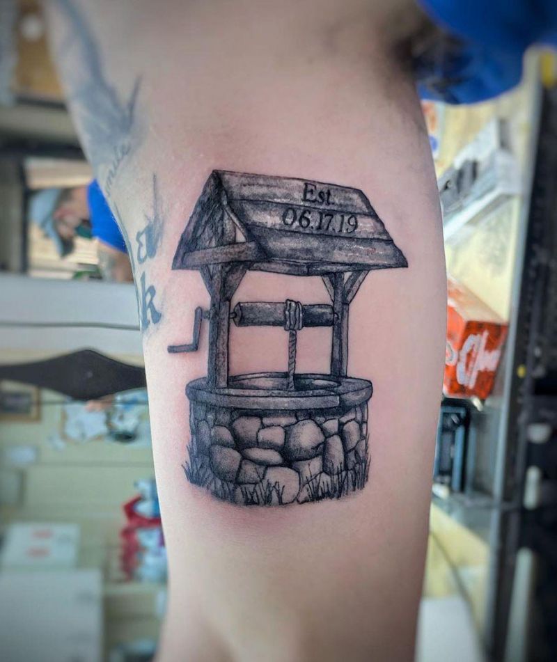 30 Pretty Wishing Well Tattoos You Can Copy