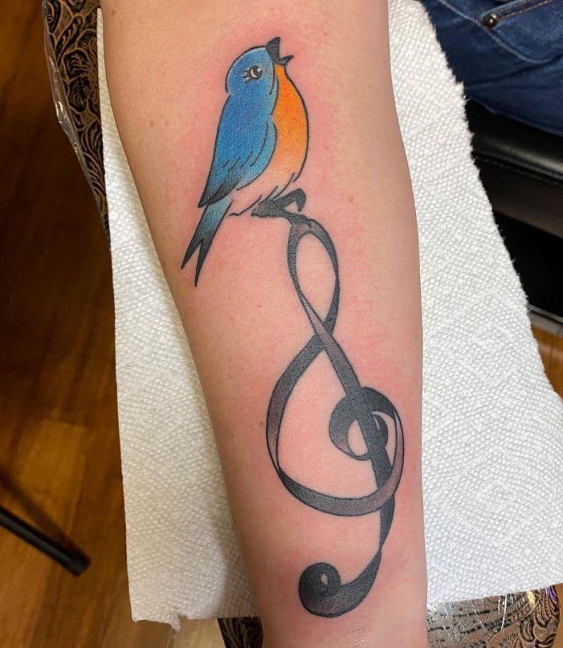 30 Pretty Bluebird Tattoos for Your Inspiration