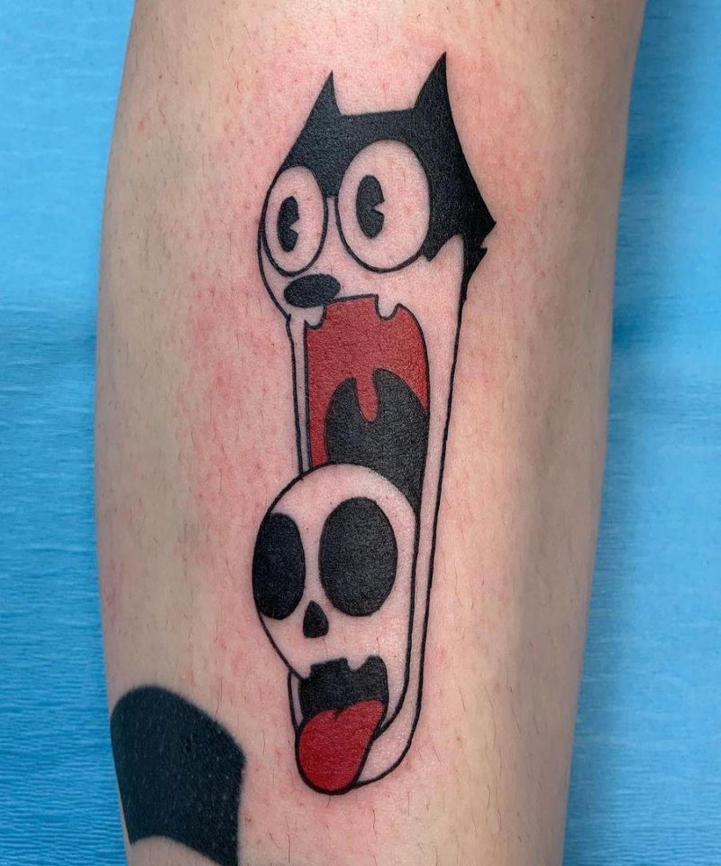 30 Cute Felix The Cat Tattoos You Must Love