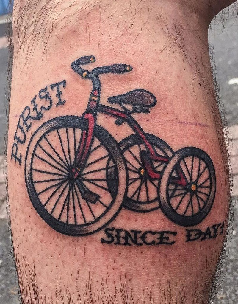 12 Pretty Tricycle Tattoos to Inspire You