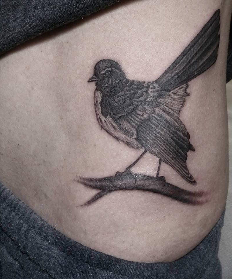 30 Pretty Willy Wagtail Tattoos You Must Love