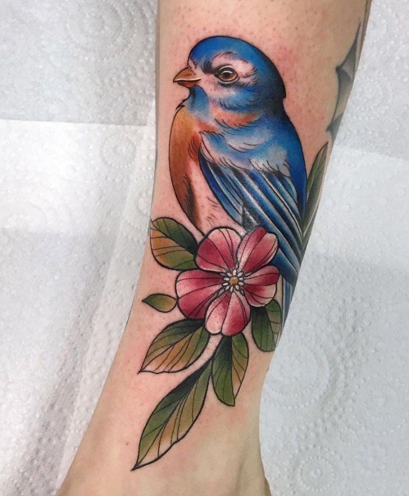 30 Pretty Bluebird Tattoos for Your Inspiration