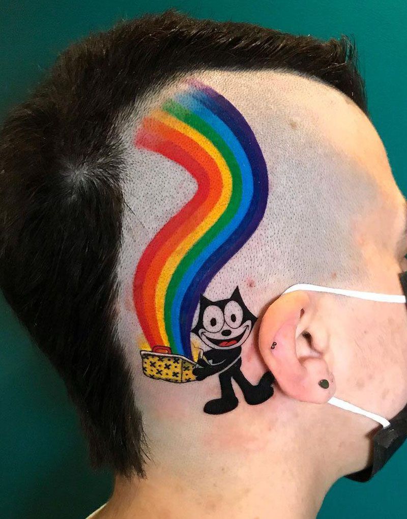 30 Cute Felix The Cat Tattoos You Must Love