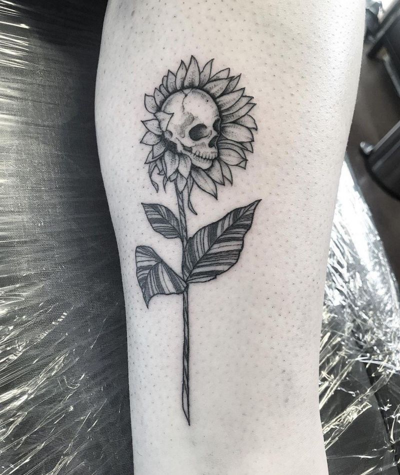 30 Unique Flower Skull Tattoos You Can Copy