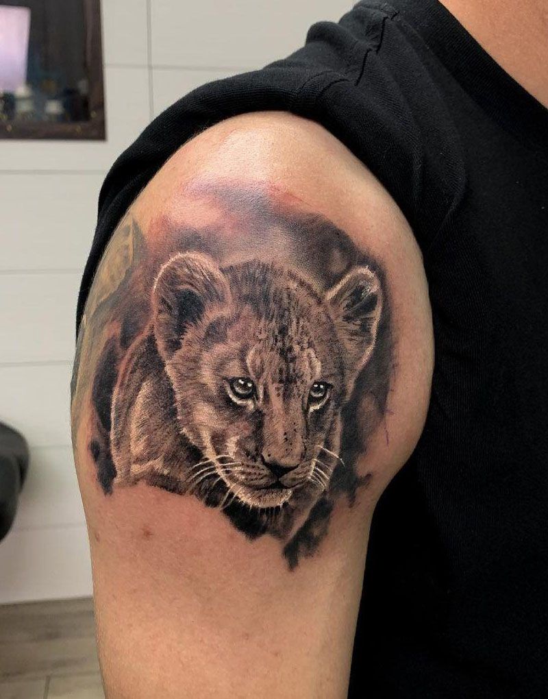 30 Cute Lion Cub Tattoos You Will Love