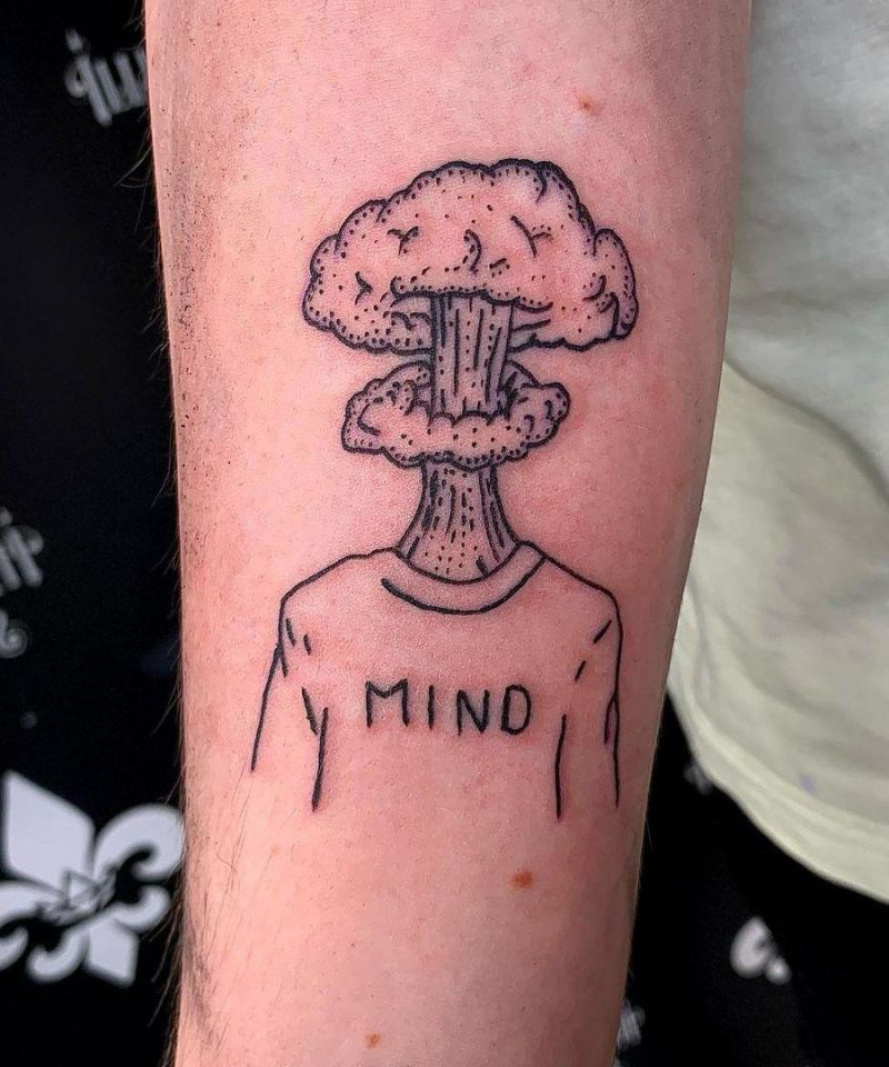 30 Gorgeous Mushroom Cloud Tattoos You Must Love