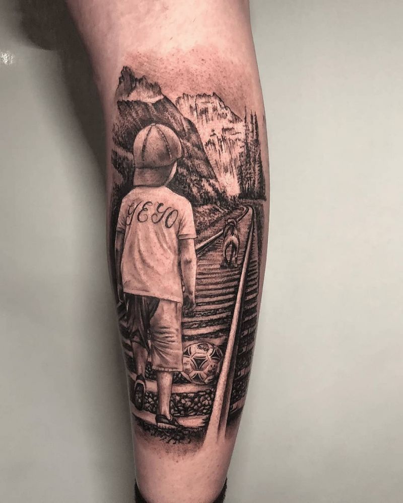 30 Pretty Railroad Tattoos You Must Love