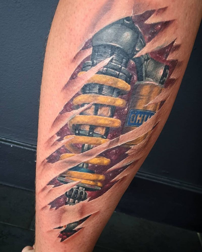 30 Wonderful Shock Absorber Tattoos You Must Love