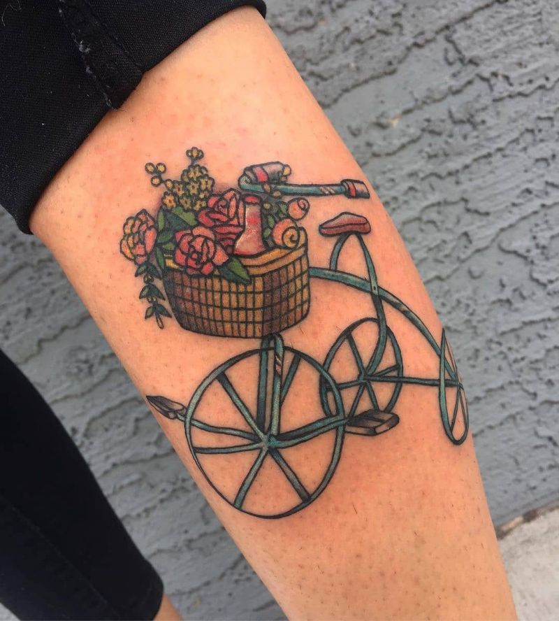 12 Pretty Tricycle Tattoos to Inspire You