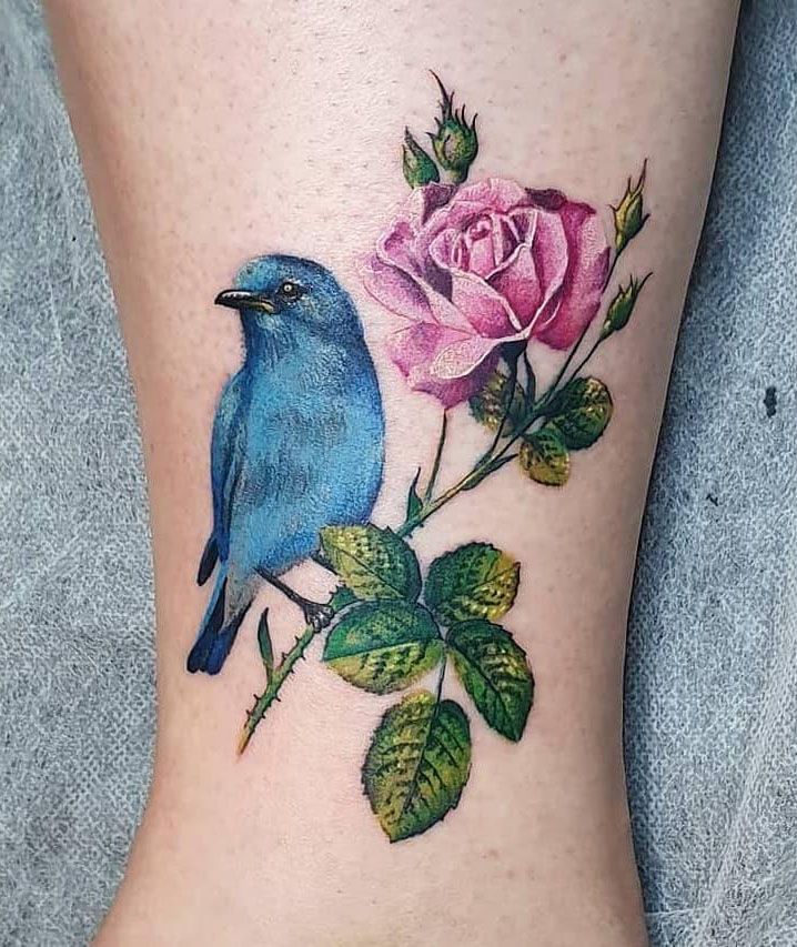 30 Pretty Bluebird Tattoos for Your Inspiration