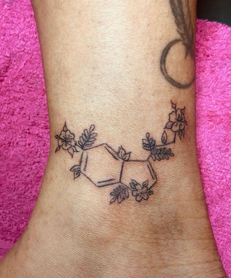 30 Pretty Molecule Tattoos You Must Love