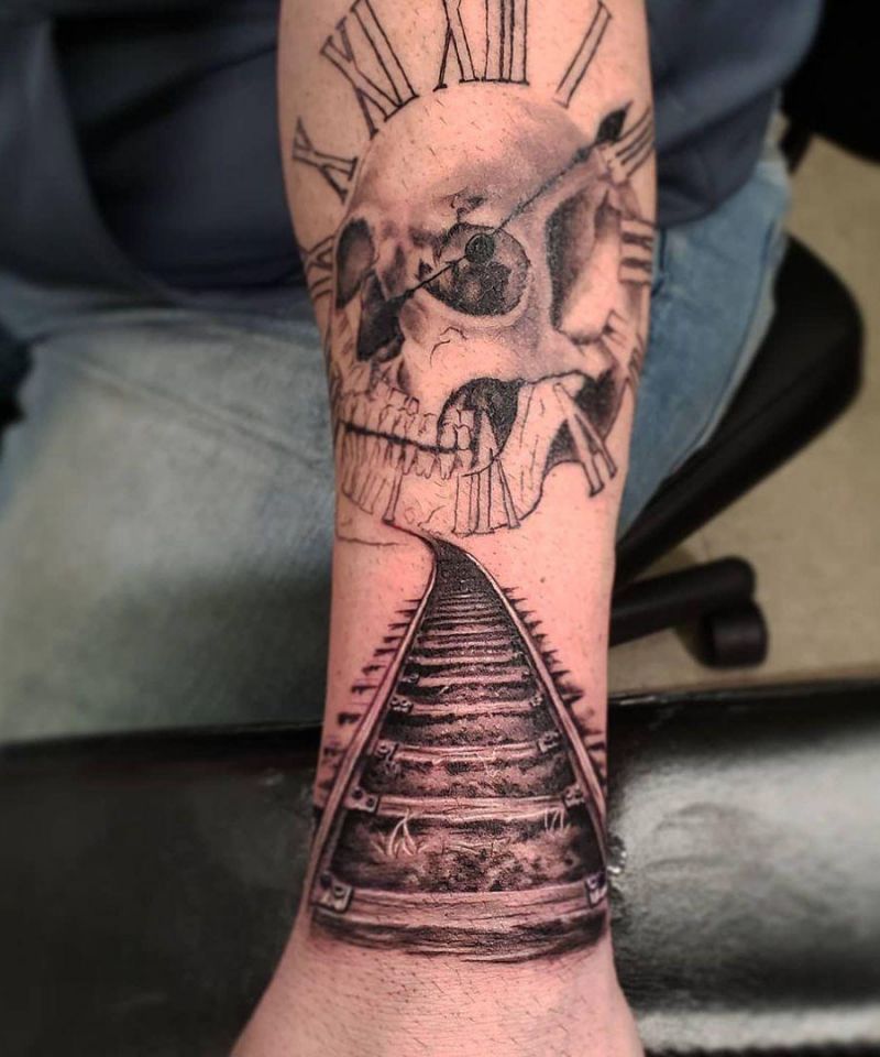 30 Pretty Railroad Tattoos You Must Love