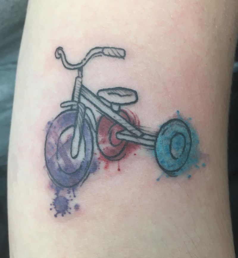 12 Pretty Tricycle Tattoos to Inspire You