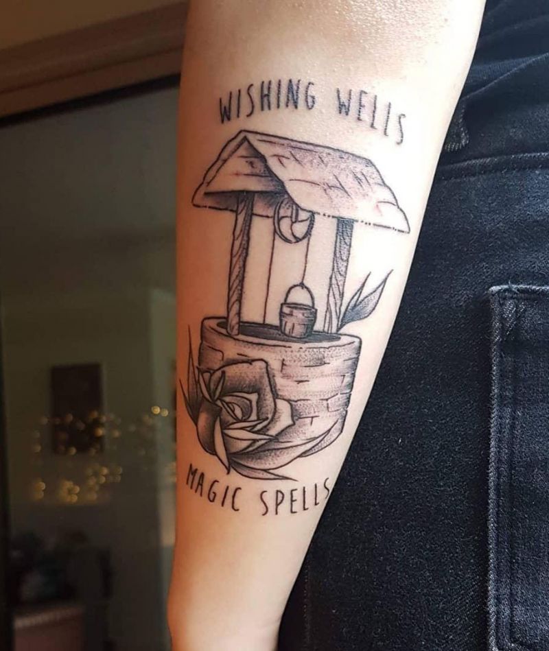 30 Pretty Wishing Well Tattoos You Can Copy