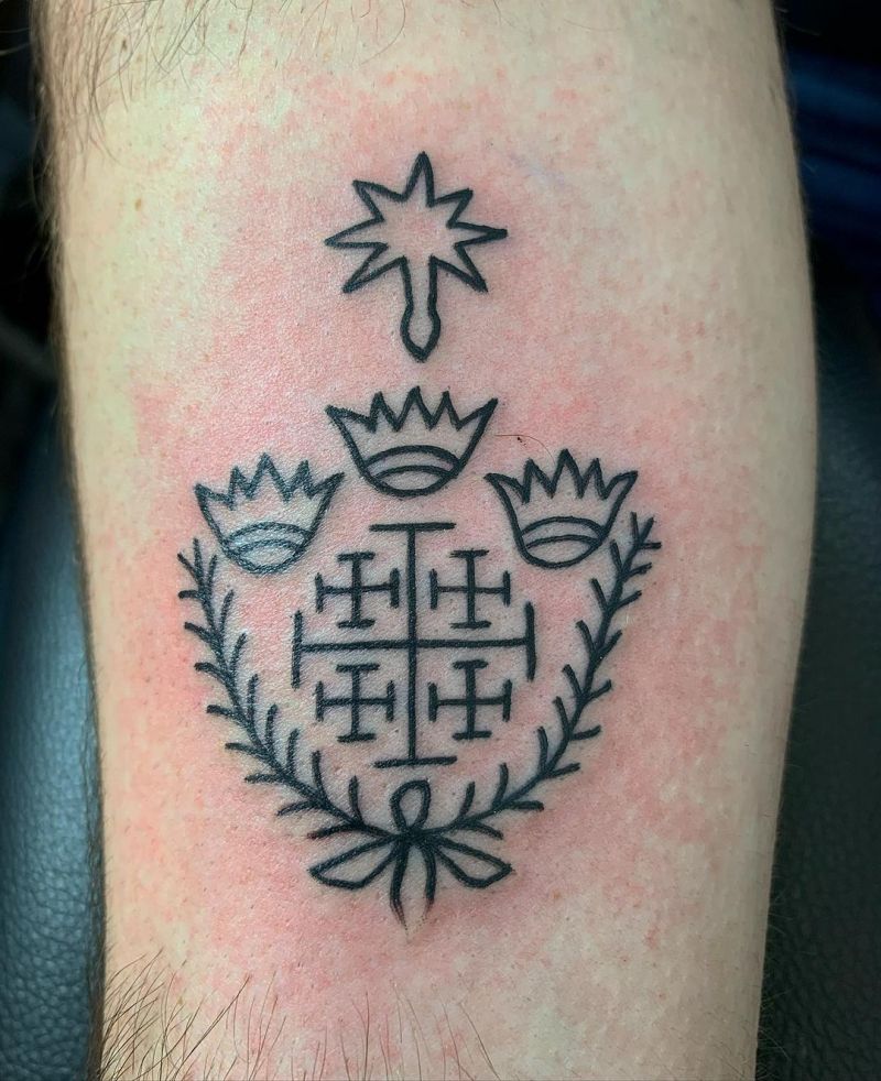 16 Gorgeous Jerusalem Cross Tattoos to Inspire You