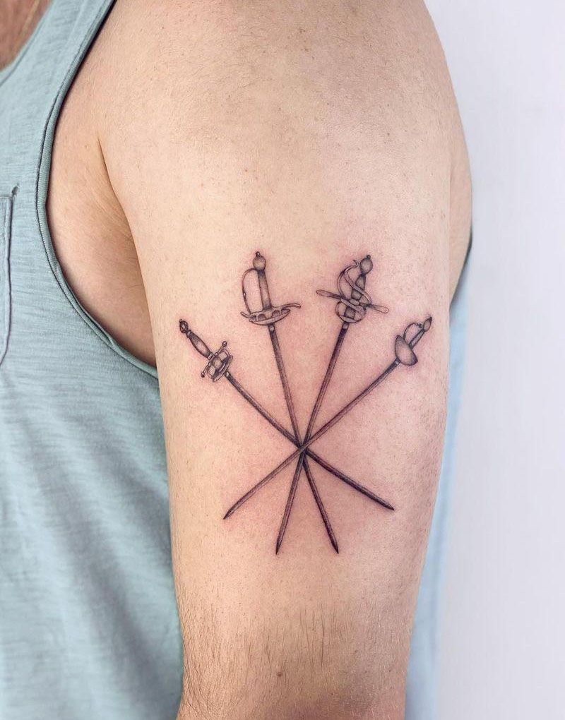 27 Pretty Rapier Tattoos You Must Try