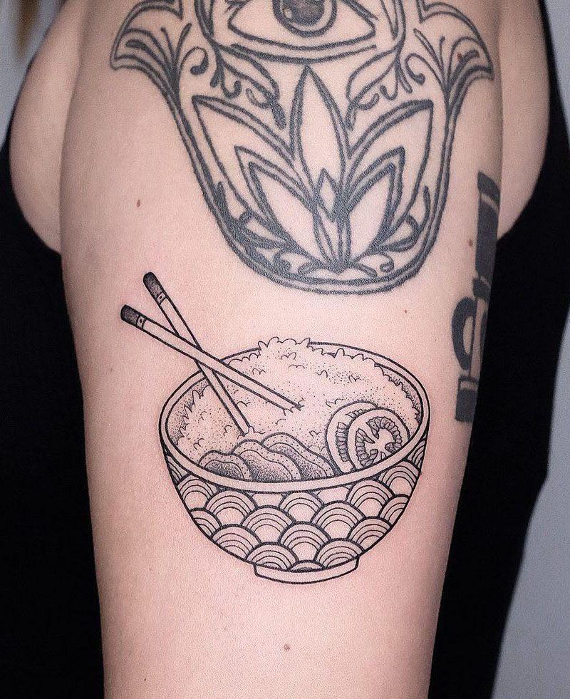 30 Unique Rice Bowl Tattoos to Inspire You