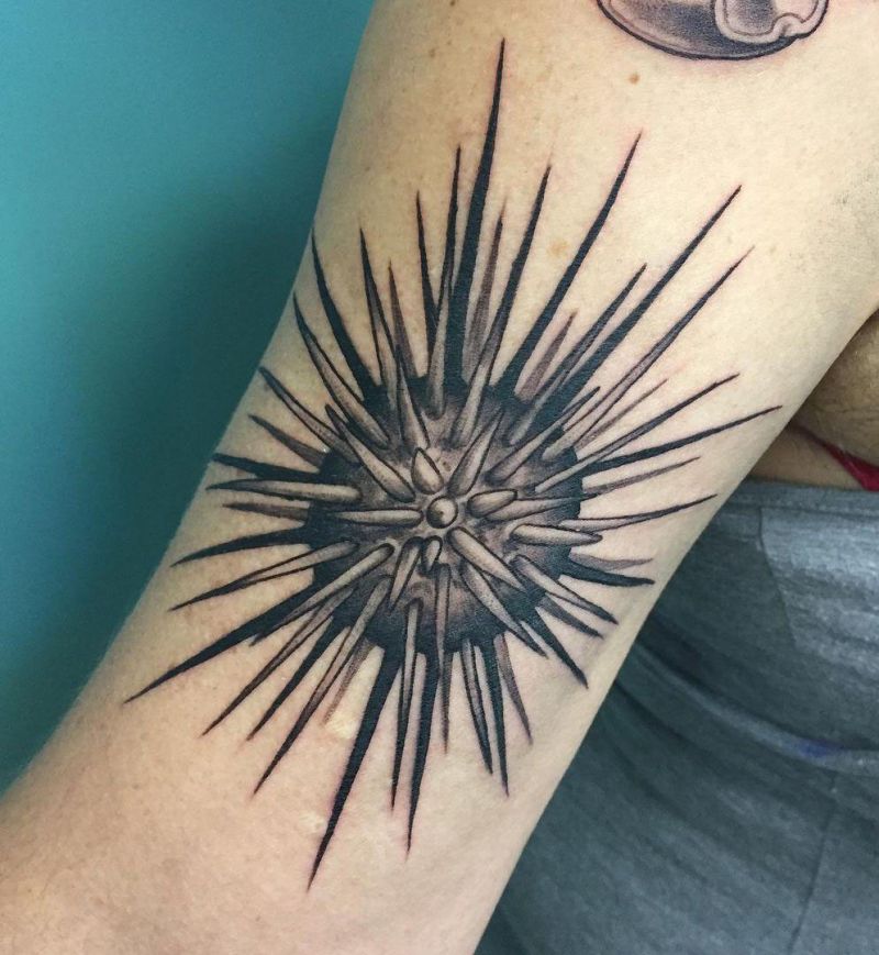 30 Pretty Sea Urchin Tattoos You Can Copy