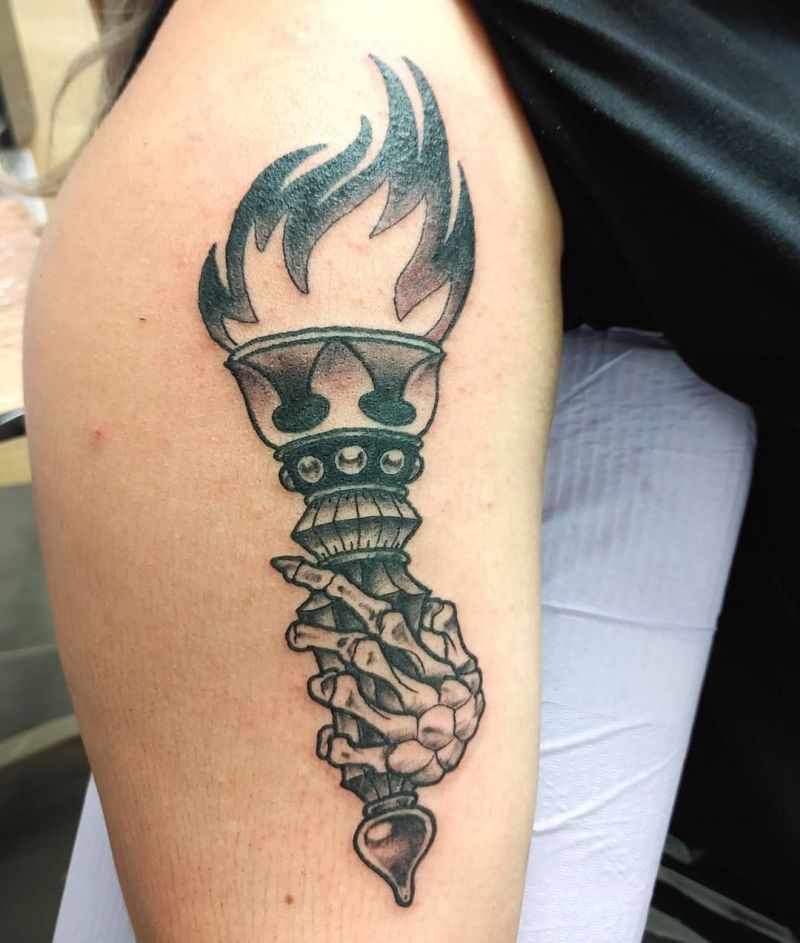 30 Gorgeous Torch Tattoos to Inspire You