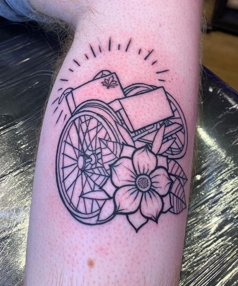 30 Unique Wheel Chair Tattoos You Must Try