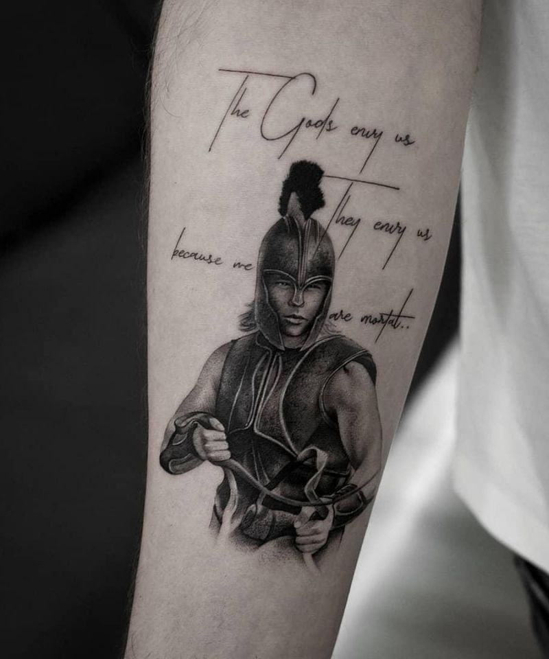 30 Gorgeous Achilles Tattoos to Inspire You