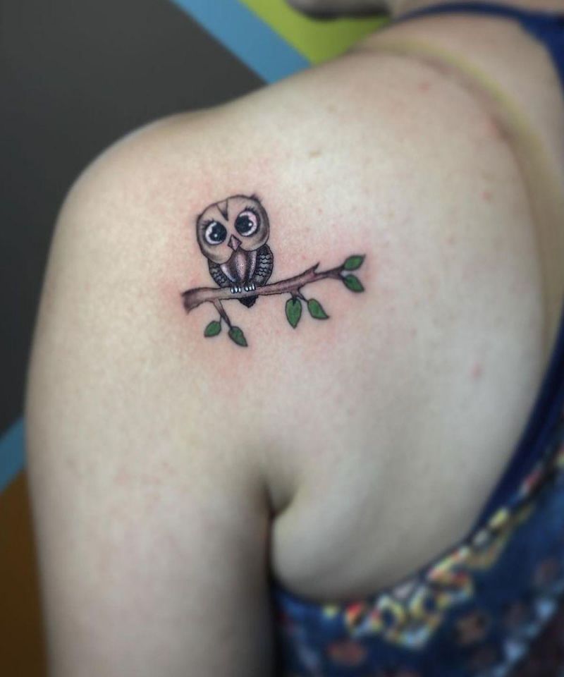 30 Cute Baby Owl Tattoos You Can Copy