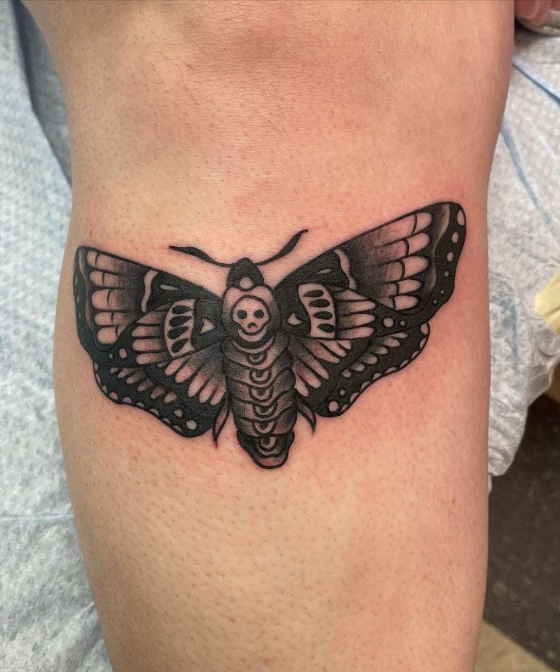 30 Gorgeous Death Moth Tattoos for Your Inspiration