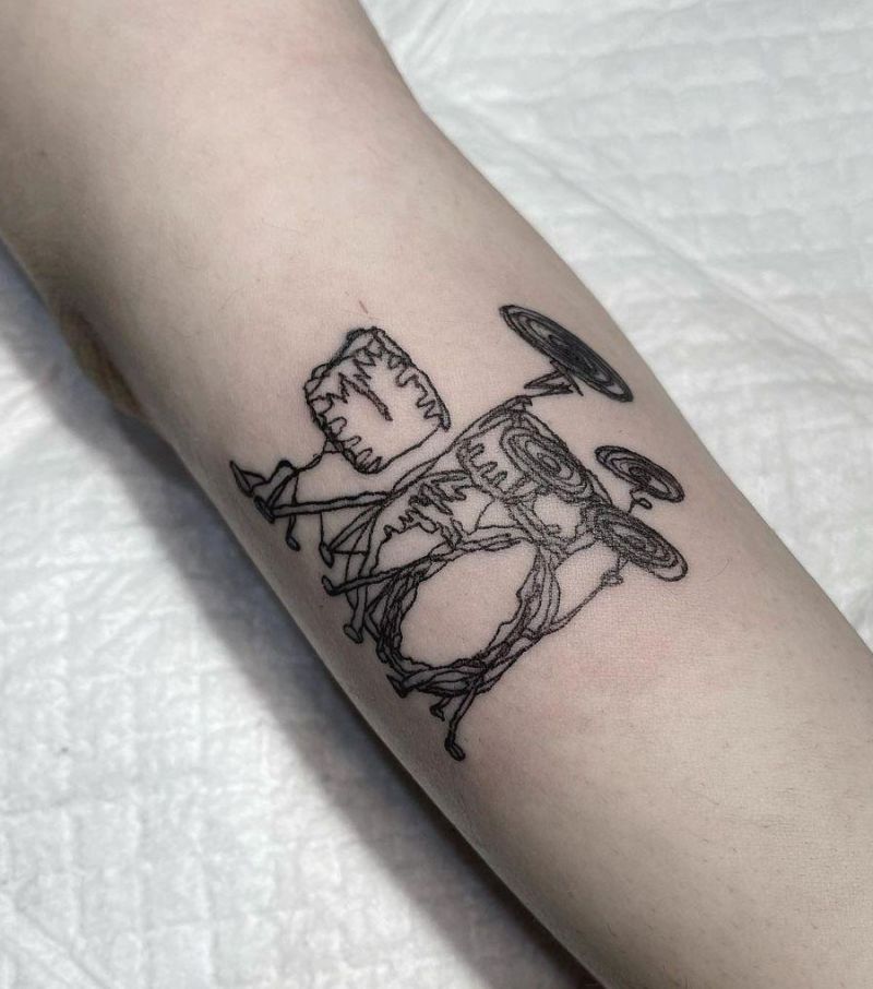 30 Pretty Drum Tattoos You Must Love