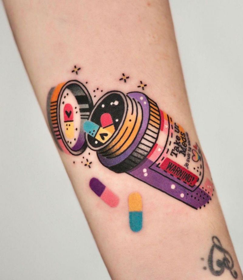 30 Unique Pill Tattoos to Inspire You