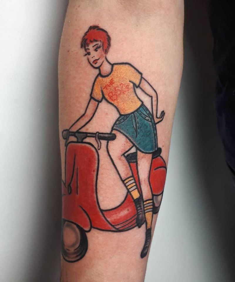 30 Pretty Scooter Tattoos You Will Love