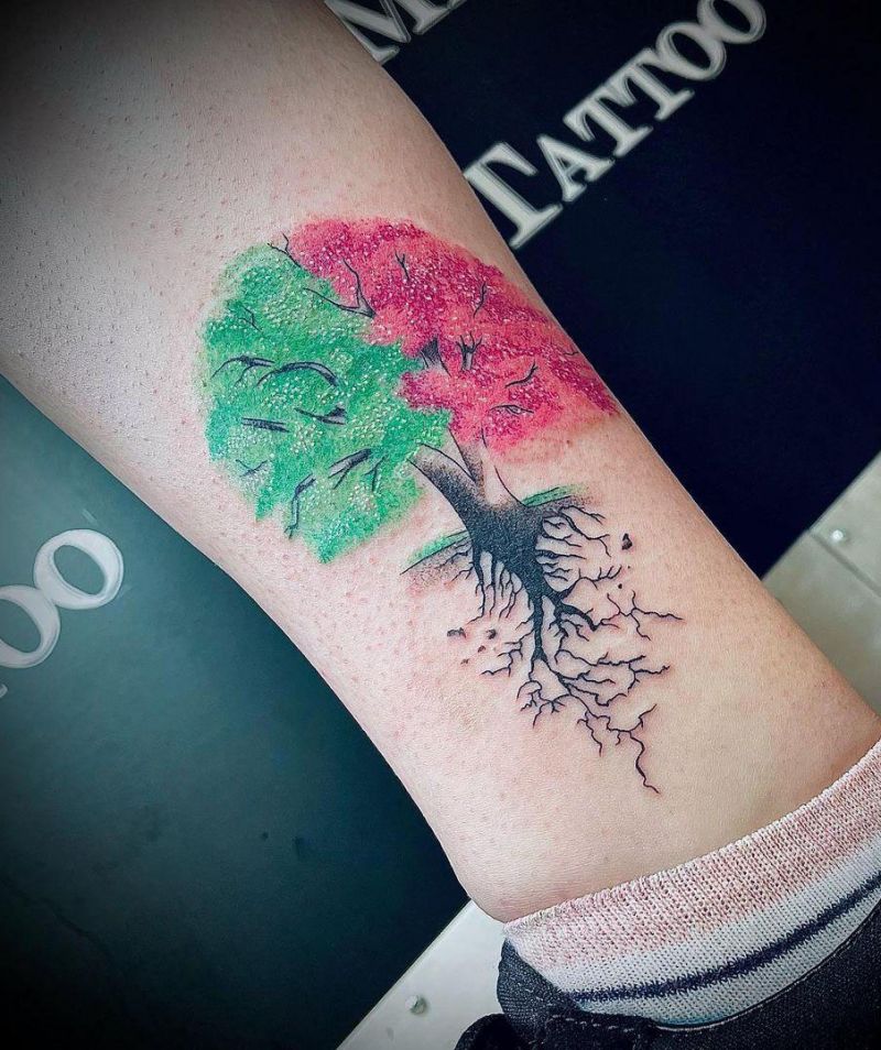 30 Pretty Tree Roots Tattoos for Your Inspiration