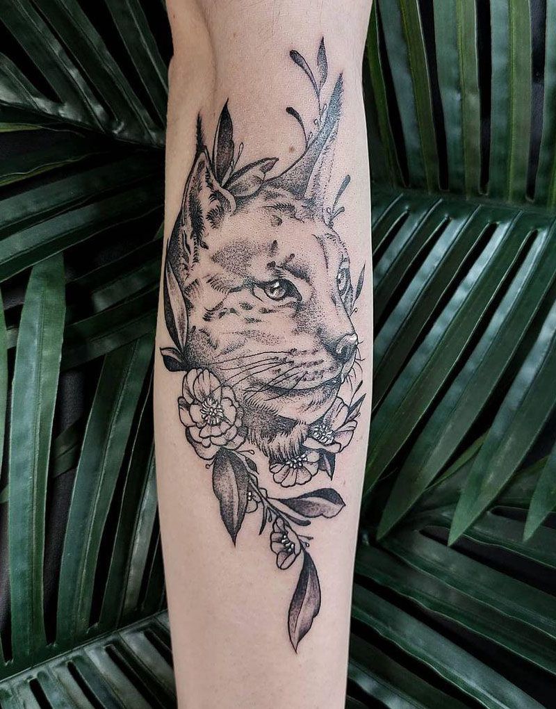 30 Gorgeous Bobcat Tattoos for Your Inspiration