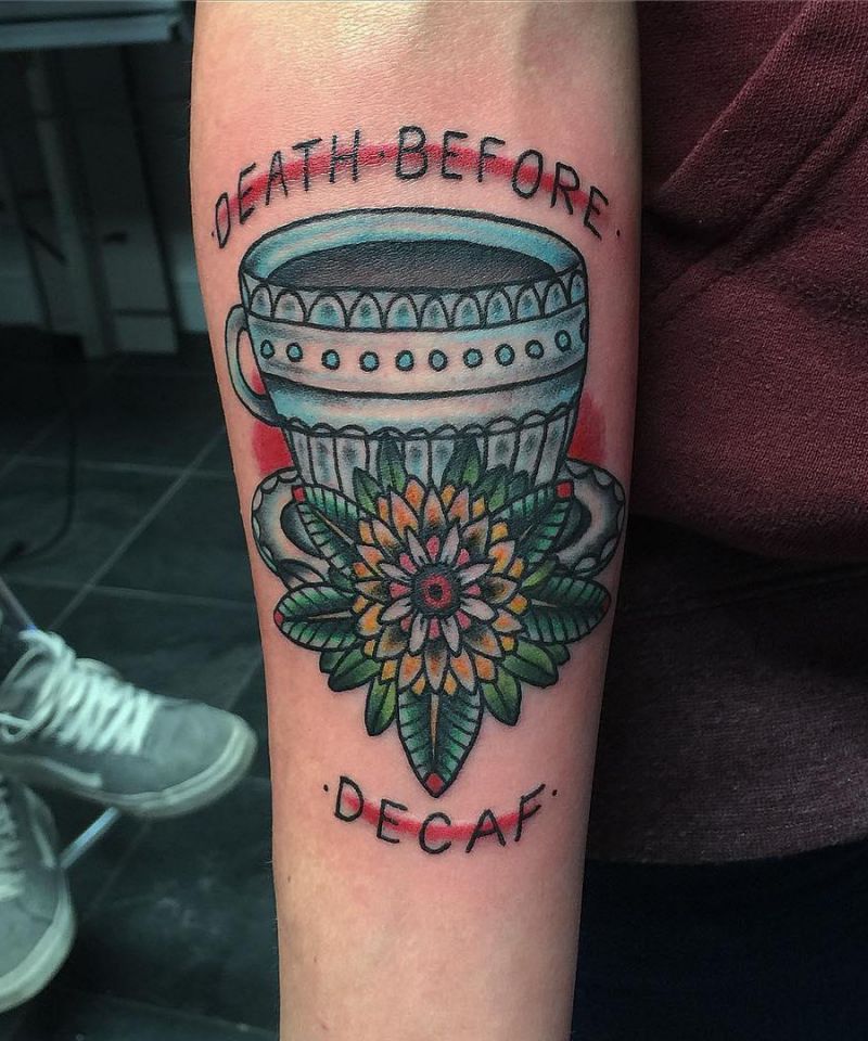 30 Pretty Death Before Decaf Tattoos to Inspire You