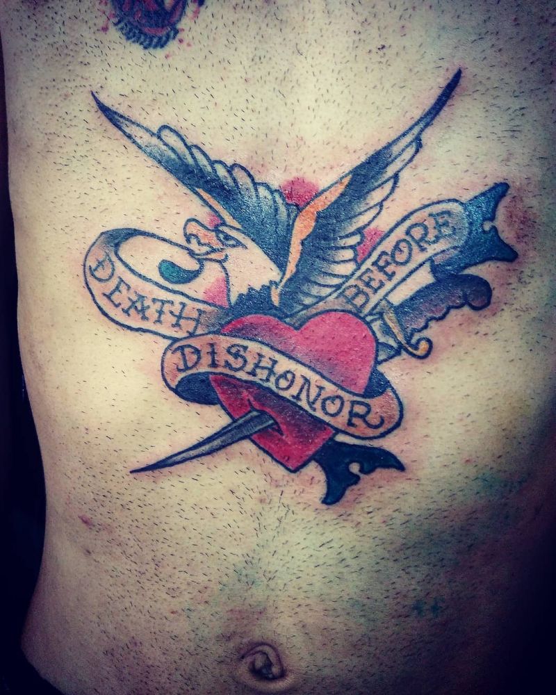 30 Pretty Death Before Dishonor Tattoos for Your Inspiration