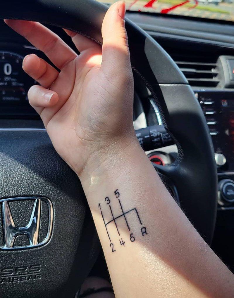 30 Gorgeous Gear Shift Tattoos to Inspire You