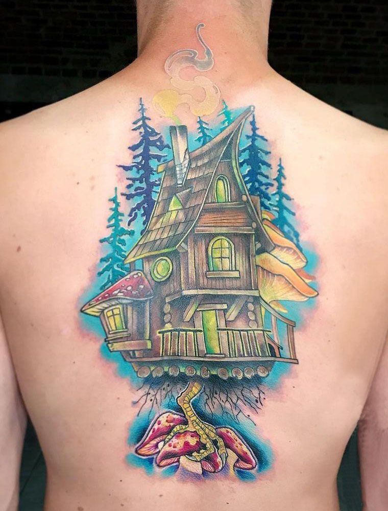 30 Pretty House Tattoos You Can Copy