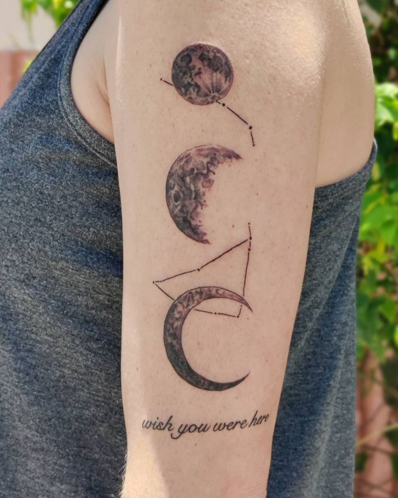 30 Pretty Moon Phase Tattoos You Must Love