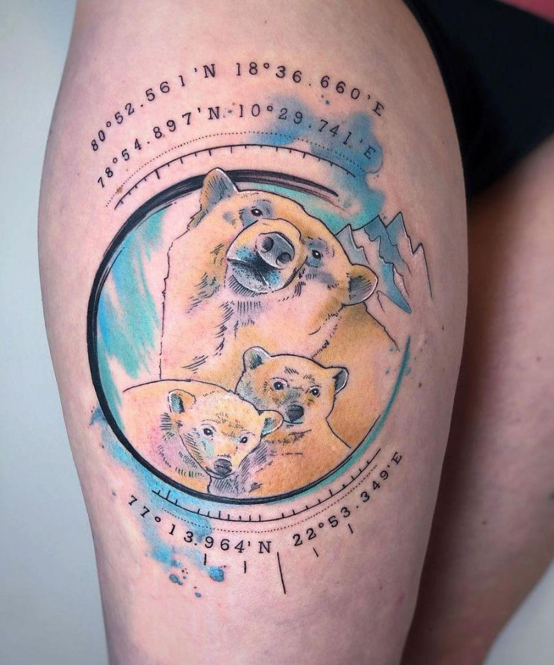 30 Gorgeous Polar Bear Tattoos to Inspire You