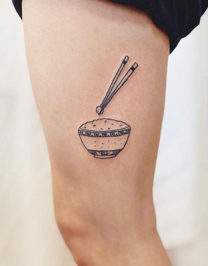 30 Unique Rice Bowl Tattoos to Inspire You