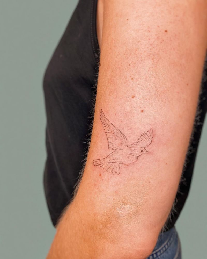 12 Pretty Skylark Tattoos You Can Copy