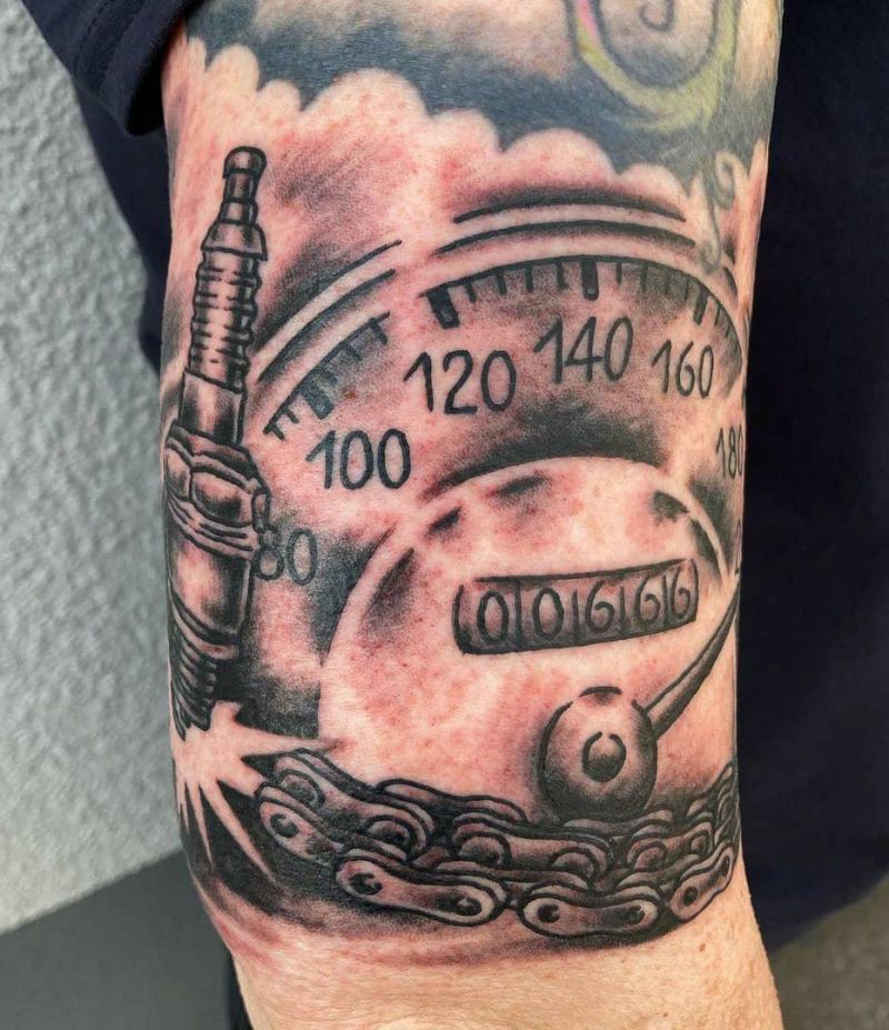 30 Excellent Speedometer Tattoos You Must Try