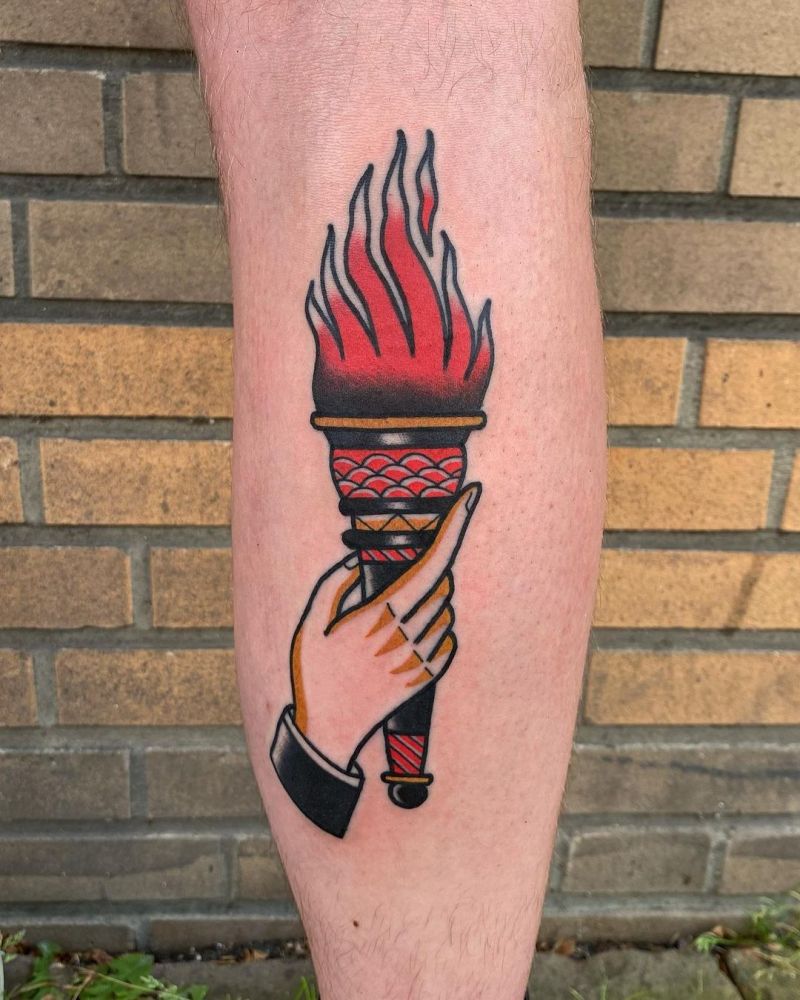 30 Gorgeous Torch Tattoos to Inspire You