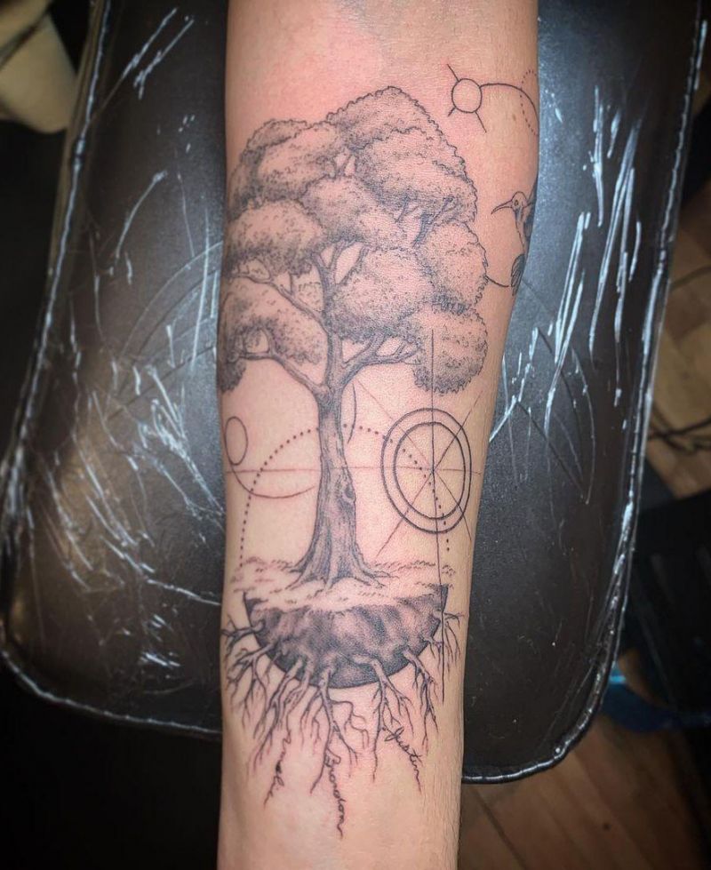 30 Pretty Tree Roots Tattoos for Your Inspiration