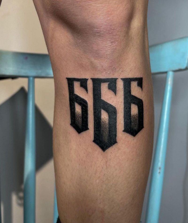 30 Pretty 666 Tattoos to Inspire You