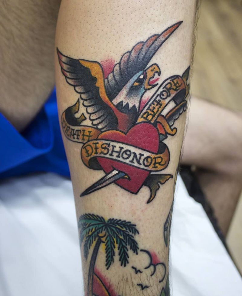 30 Pretty Death Before Dishonor Tattoos for Your Inspiration