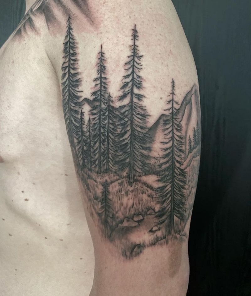 30 Pretty Forest Tattoos for Your Inspiration