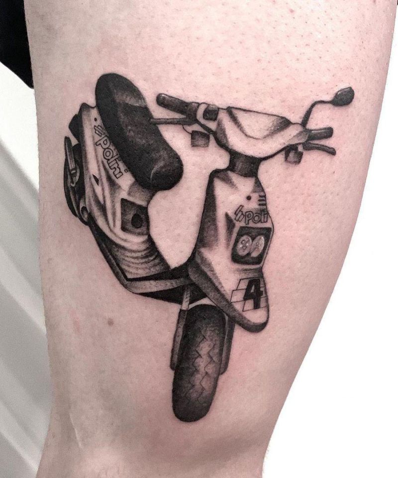 30 Pretty Scooter Tattoos You Will Love