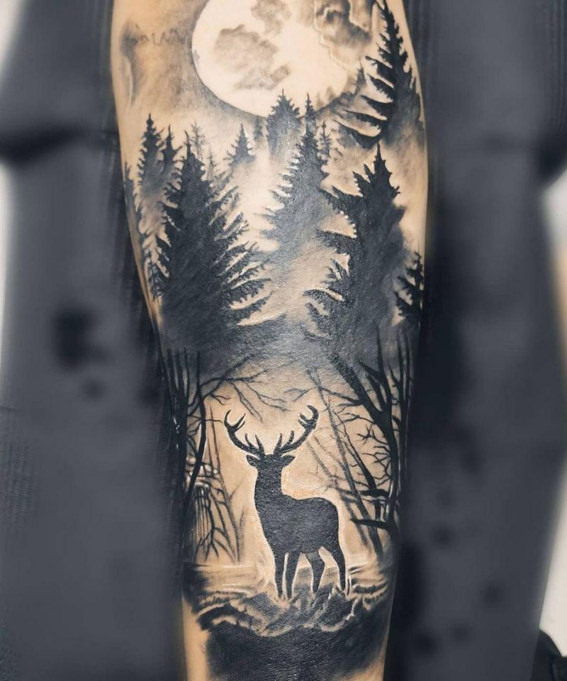 30 Pretty Forest Tattoos for Your Inspiration