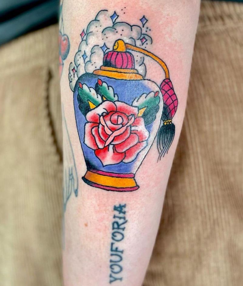 30 Elegant Perfume Bottle Tattoos You Can Copy